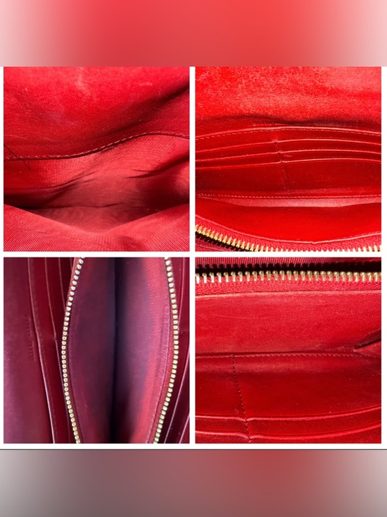 Miu Miu Red Cocco Lux Crocodile Embossed Leather Continental Flap Wallet - Picture 10 of 10